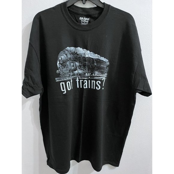 Gildan | Shirts | Got Trains Tshirt Size Xl Locomotive Tee Shirt Steam ...